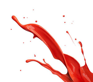 red paint splash isolated on white background; Shutterstock ID 39800884